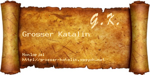 Grosser Katalin névjegykártya